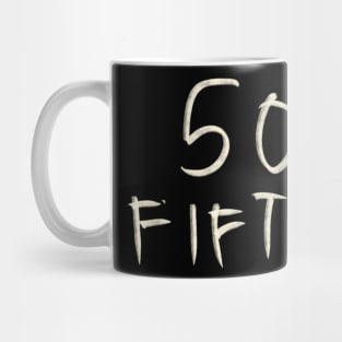 Hand Drawn Letter Number 50 Fifty Mug